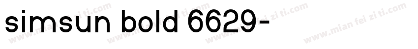 simsun bold 6629字体转换
